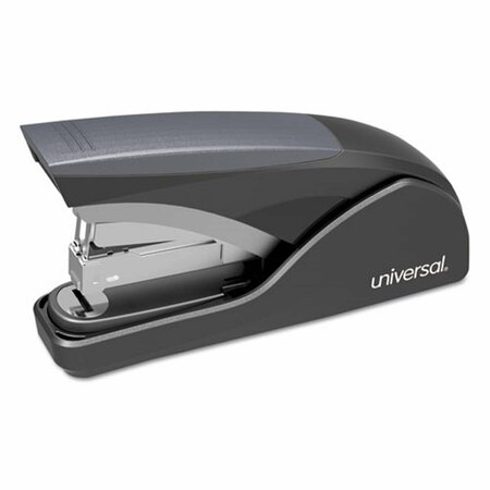 UNIVERSAL OFFICE PRODUCTS Deluxe Power Force Assist Flat-Clinch Full Strip Stapler, Black 43040